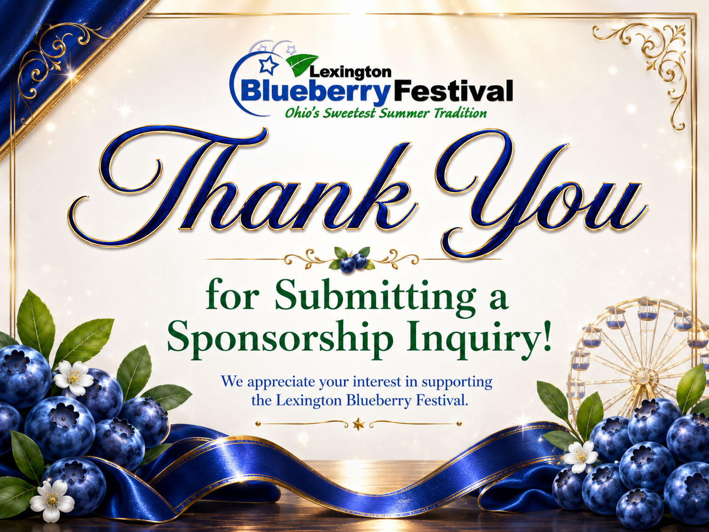 Thank you for your sponsorship inquiry